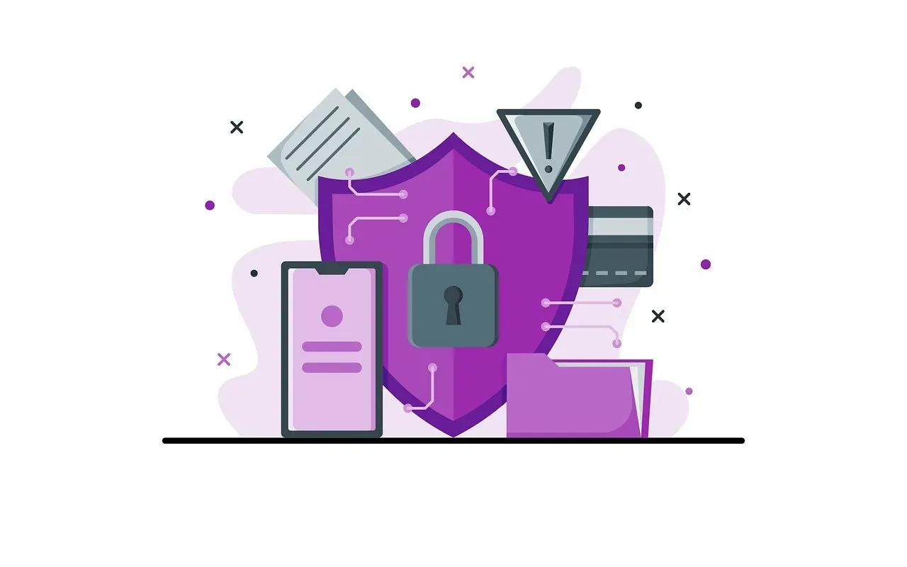 Shield and padlock protecting devices and documents